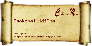 Csokonai Mína névjegykártya